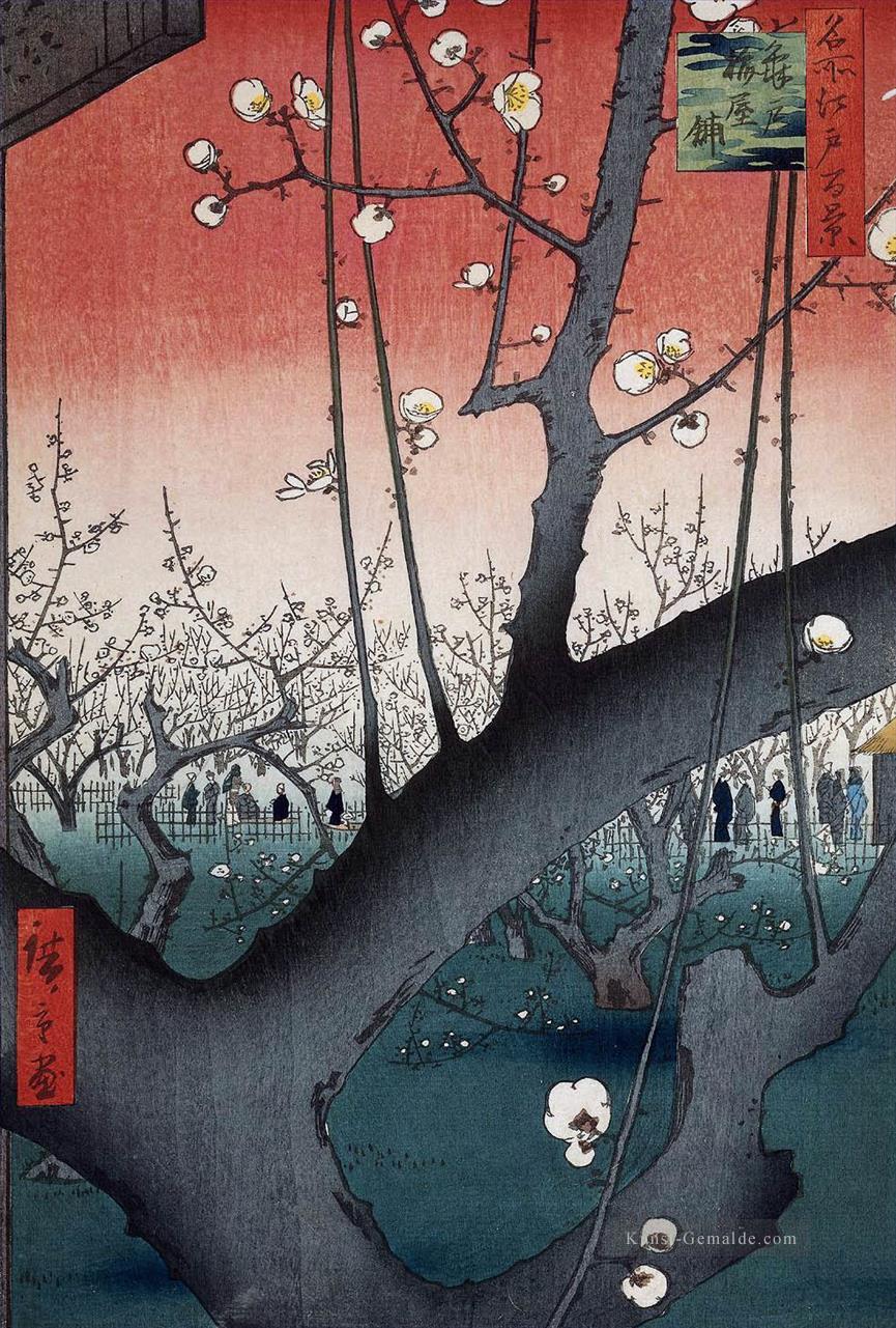 Der Pflaumengarten in Kameido Hiroshige Ukiyoe Ölgemälde